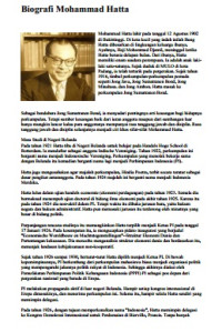 Biografi Mohammad Hatta