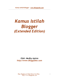Kamus Istilah Blogger (Extended Edition)
