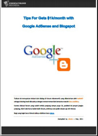 Tips for gets $1k/month with google adsense and blogspot